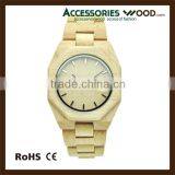 Natural Wood Waterproof Quartz Wooden Watch With Customized Logo thumbnail-3