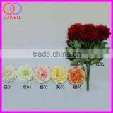 Factory Directly 6 Colors Available Fake Silk 5 Heads Peony Bouquet thumbnail-1