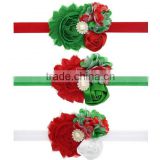 Baby girl Christmas headbands chiffon flower headband for Newborn kids hair Accessories white red headband