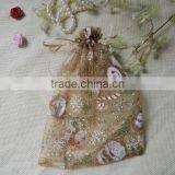 Wholesale Cheap Fancy Customized Print Sheer Organza Bags for Wedding thumbnail-2