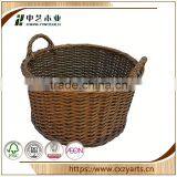 Cheapest Accept OEM Rustic Hinging Outdoor Willow Wicker Basket no Handles thumbnail-2