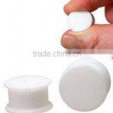White Acrylic Body Jewelry Piercing Silicone Jelly Flesh Plug thumbnail-1