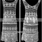 wholesale ladies cotton crochet lace vest tops