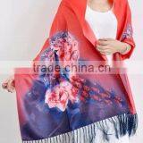 2016 New Fashion Custom Printed 100% Silk Scarf thumbnail-3