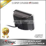 4x6in 45W Sealed Beam Led Headlight Dual Beam Light With H4 Plug for Dodge GMC Lincoln Maserati With Out Mounting Brackets thumbnail-4