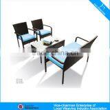 Outdoor Rattan Furniture Cafe Set Coffee Table And Chairs thumbnail-3
