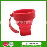 Portable Safe Reusable Silicone Collapsible Cup / Silicone Folding Cup thumbnail-4