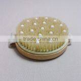 C301-1 Natual Boar Bristle Bath Massage Brush Shower Rubber Massage Brush thumbnail-2
