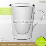 Creative Transparant Borosilicate Double Deck Milk Cup thumbnail-2