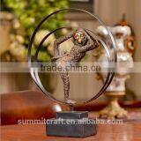 Decorative Hollow Out Resin Bronze Animal Monkey Statues thumbnail-1