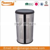 Cone PVC Lid Stainless Steel Laundry Basket