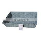 Black Woven Rattan Plastic Basket thumbnail-1