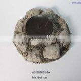 Stone Metal Candle Holder thumbnail-1