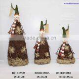 Rattan Standing Santa Decoration thumbnail-1