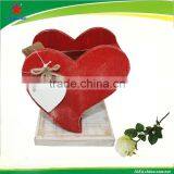 Wooden Heart Shaped Valentines's Day Pot for Sale thumbnail-1