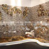 Art Deco Decoration Stainless Steel Lotus Metal Wall Sculpture for Sale thumbnail-4