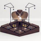 Custom Design Jewelry Decoration Shop Earring Necklace Ring Leather Jewelry Display Set thumbnail-3