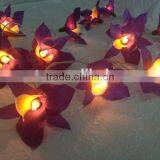 20 Battery Powered LED Purple Orchid Fairy Lights for Party and Decoration thumbnail-3