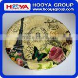 Plastic Dinner Candy Fruit Food Plate /tray With Gloden Rim thumbnail-2