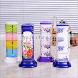 Home Kitchen Rotating Plastic Spice Sugar Flavor Seasoning Container Box Y thumbnail-1