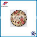 Decorative Wall Clock With Flower thumbnail-1
