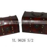 Antique Wood Storage Box YL9626 thumbnail-1