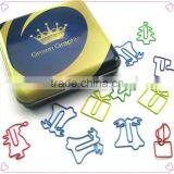 Popular Full Printing Tin Box With Christmas Shapes Paper Clips