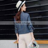 Wholesale Newest Model Tops Western Style Denim Shirt For Women thumbnail-4