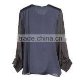 Ladies' Fashion Long Sleeves Color Combination High Quality and Best Price Ladies Blouse Free Patterns Free thumbnail-2