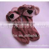 Windproof Lovely Animal Coffee Kids Polar Fleece Fur Rain Boot Warmer Factory thumbnail-1