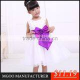 MGOO Top Quality Stock Brand Ball Gown 3 Years Old Dresses Pagent Dress Blue For Girl Children A1040 thumbnail-1