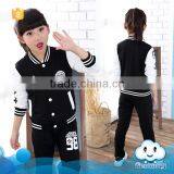 AS-457B Girls Cotton Clothing Sets for Kids Sping Autumn Sports Tracksuits Infant Active Coat+pants Suit Teenager Clothes