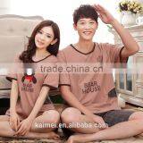 Latest Design High Quality Romantic Couple Cotton Pajamas thumbnail-1
