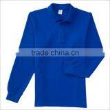 Latest Design Female Navy Blue 100 % Long Sleeve Cotton T Shirt thumbnail-3