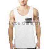 Custom Cotton Breathe Freely Absorbent Water Tank Top With Pocket thumbnail-4