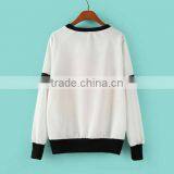 Cheapsale Garfield Printed White Long Sleeve Oversized Raglan Women's Plain Pullover Round Neck Long Sleeve Hoodie thumbnail-5