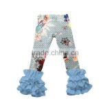 Giggle Moon Latest Design Fall and Winter Cartoon Printing Children Pants Girls Cotton Triple Ruffle Pants Wholesale thumbnail-3