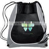 Coil Drawstring Backpack - Has an Open Main Compartment, Which Cinches at the Top, Open Front Pocket and Comes With Your Logo. thumbnail-3