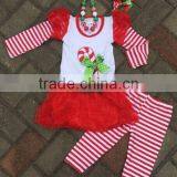 Girls Christmas Outfit With Necklace and Bow thumbnail-1