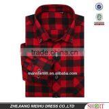 2016 Elegant Fancy Style 100%Cotton Single Velvet Checked Thickening Shirt for Men thumbnail-1