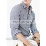 Modern Slim Grey 100% Cotton Casual Shirt for Man thumbnail-3
