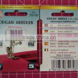Organ Needle Domestic Sewing Machine Parts Microtex Sewing Neddles 70/10 ESpecially Good For Microfabrics Silk Etc. thumbnail-2