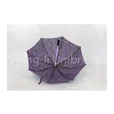 Straight LED Lighted Umbrella Hand Open Durable Purple For Event