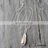 Mixed Color Metal Necklace Teardrop Pendant thumbnail-5