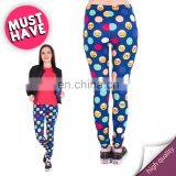 Emoji Colors Dots Stretch Ladies Sport Print Skinny Sexy Pants Running Fashion Printed 3d Workout Muscle Sale Leggings for Woman thumbnail-1