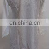 Cotton Chicken Embroidered Women Tunic White Chicken Dress Indian Shirt Top Blouse From Wholesaler thumbnail-3