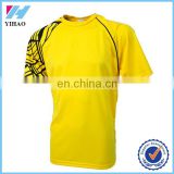 Yihao 2015 high quality mens short sleeve digital printing soccer jersey