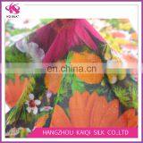 Floral Digital Print Cotton Silk Colorful Silk Blend Cotton Fabric Silk Fashion Fabric for Lady Dress thumbnail-6