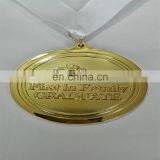 Gold Logo Cheap Award Sport Medal With Ribbons/lanyards thumbnail-1