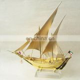 Exquisite meatl model ship gold plated with good quality